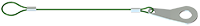 Green Jacket Loop Tab Wire Rope Lanyard